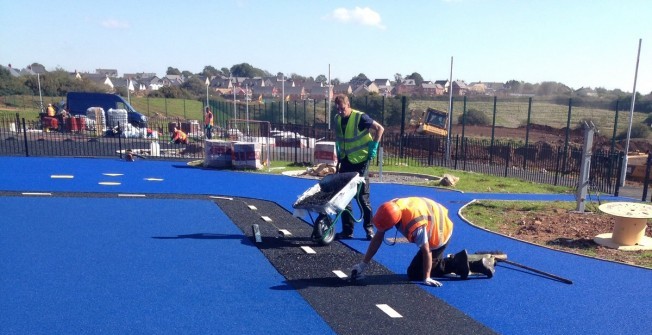 Wetpour Surfacing for Daily Mile in Littleworth